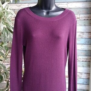 🩷 NWT Xpress Burgundy Lightweight Sweater SZ L